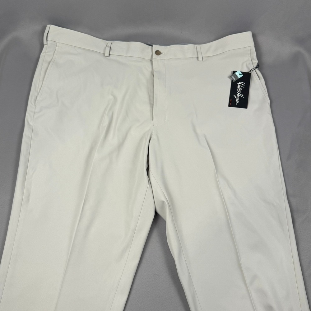 Walter Hagen Mens Golf Pants 46x32 Khaki Perfect 11 Straight Fit MGA15200BT